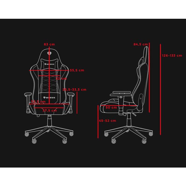 GAMING STOL GENESIS NITRO 440 G2 MESH GAMING-PISARNA-ERGONOMSKI