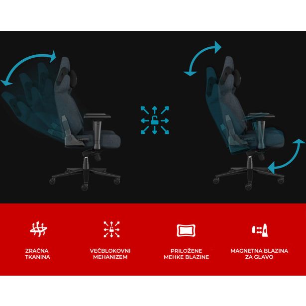 GAMING STOL GENESIS NITRO 800 GAMING - PISARNIŠKI