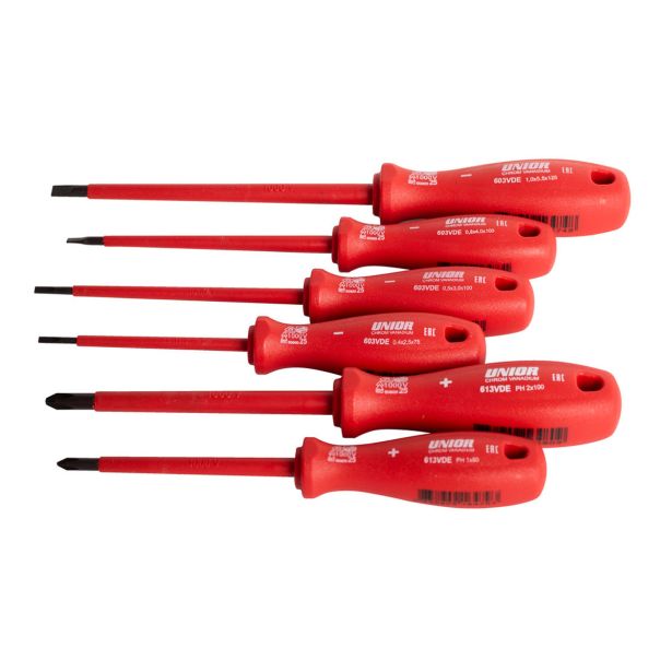 GARNITURA IZVIJAČEV UNIOR 6 DELNA VDE V KARTONU ART. 603CS6AVDE