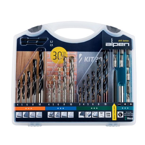 GARNITURA MEŠANIH SVEDROV ALPEN 30 DELNA V PVC KASETI KTI 30 KOVINA,KAMEN,LES