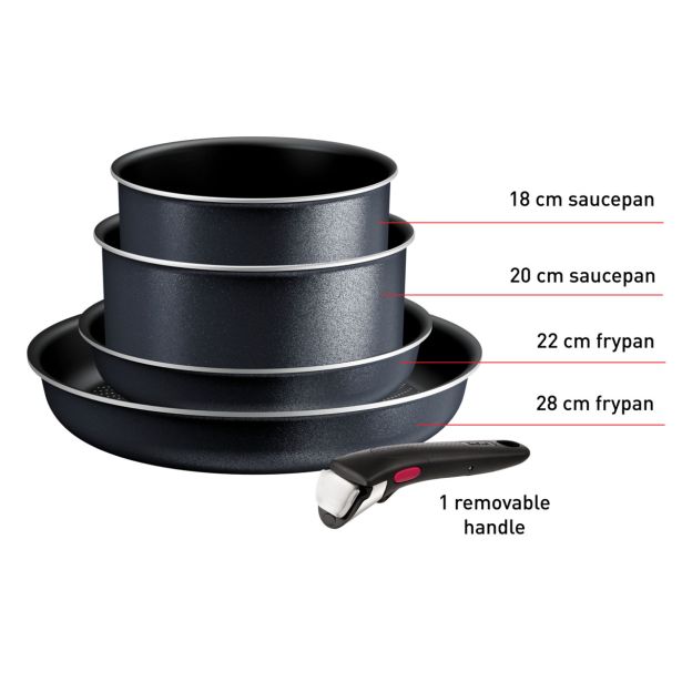 GARNITURA / SET POSODE TEFAL 5-DELNA INGENIO SO LIGHT L7239523