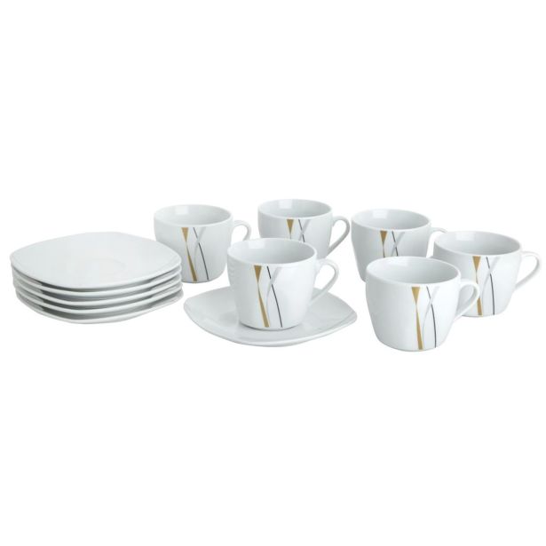 GARNITURA SKODELIC ALPEKS 6 DELNA BELA KAVA 018JC