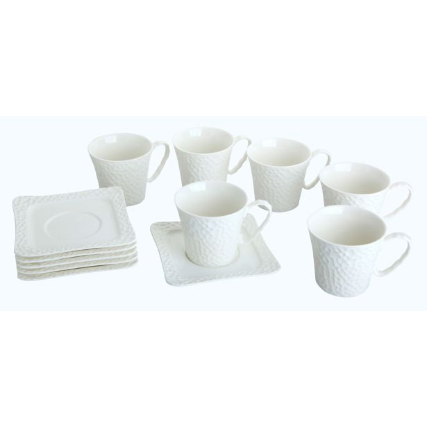 GARNITURA SKODELIC ALPEKS 6 DELNA BELA KAVA HJ1961