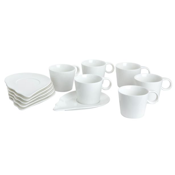 GARNITURA SKODELIC ALPEKS 6 DELNA BELA KAVA HJ6045