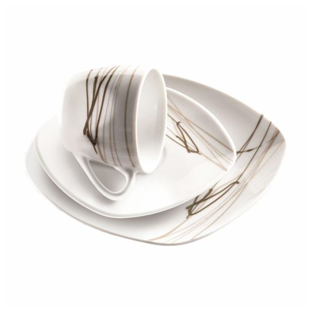 GARNITURA SKODELIC DOMESTIC 18 DELNI SPLASH BROWN