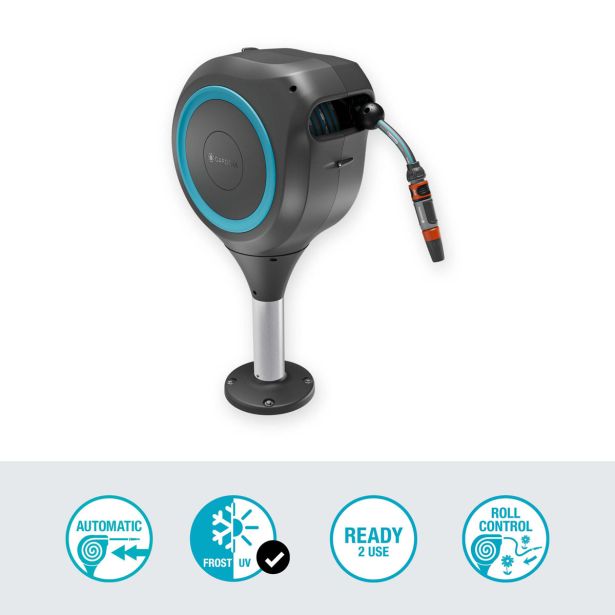 GARNITURA ZA ZALIVANJE GARDENA NOSILEC ZA CEV NA TERASI ROLL-UP M