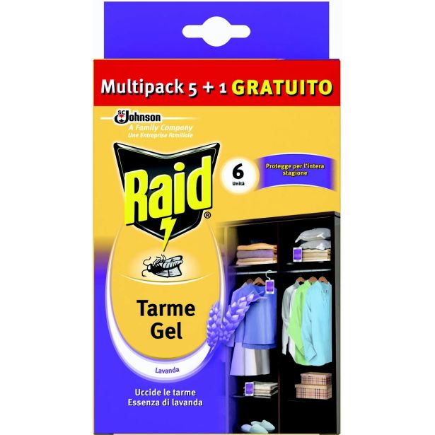 ZAŠČITA PRED INSEKTI RAID GEL ZA TEKSTILNE MOLJE SIVKA 6/1