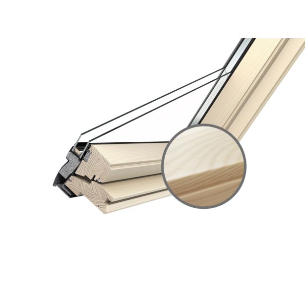 STREŠNO OKNO VELUX GGL FK08 3070 66X140 CM, LESENO
