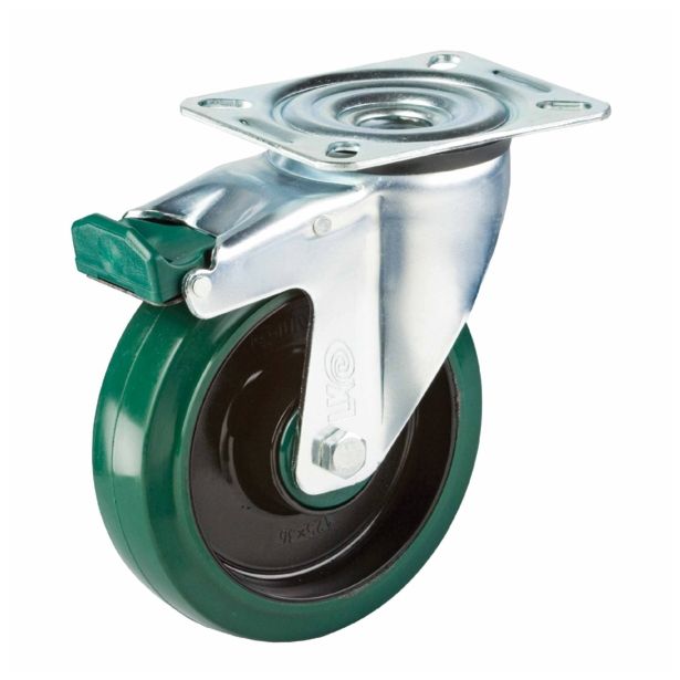 GIBLJIVO KOLO Z ZAVORO LIV-KOLESA 125 ZVISO PASEKR ZE IN 2-043-25V