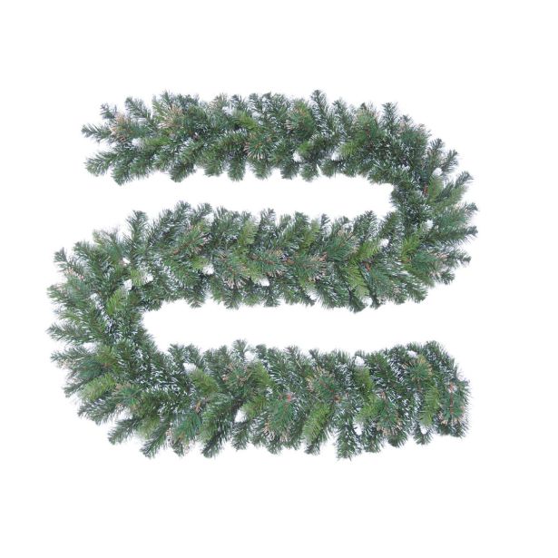 GIRLANDA 270X25 CM ZELENA Z BLEŠČICAMI, TINTON FIR