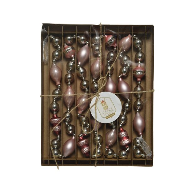 GIRLANDA DECORIS ANTIČNA ROZA 1.8 M