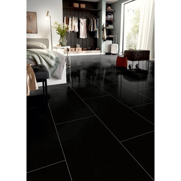 LAMINAT, 8MM, 32. RAZRED KRONOTEX GLAMOUR STONE ČRNI U190 VISOKI SIJAJ