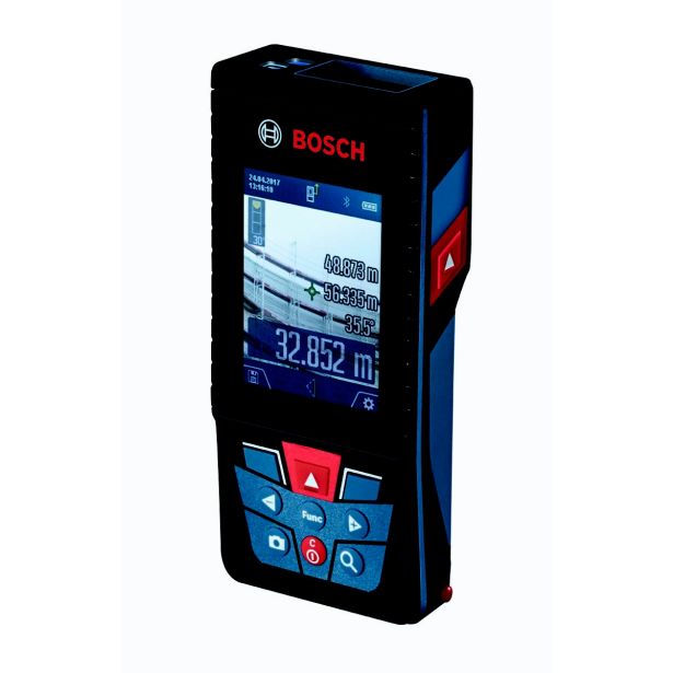 LASERSKI MERILNIK RAZDALJ BOSCH GLM 120 C PROFESSIONAL S STOJALOM BT 150
