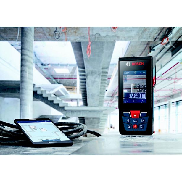LASERSKI MERILNIK RAZDALJ BOSCH GLM 120 C PROFESSIONAL S STOJALOM BT 150