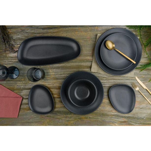 GLOBOKI KROŽNIK BONNA GRAPHITE GOURMET 23CM 6 KOS