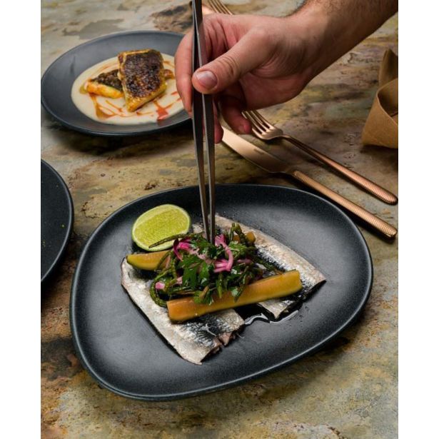 GLOBOKI KROŽNIK BONNA GRAPHITE GOURMET 23CM 6 KOS