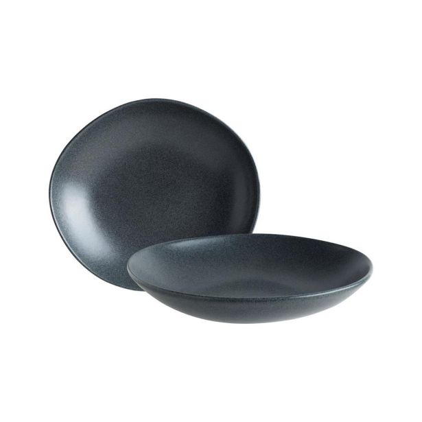 GLOBOKI KROŽNIK BONNA GRAPHITE VAGO 23CM 6 KOS