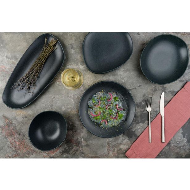 GLOBOKI KROŽNIK BONNA GRAPHITE VAGO 23CM 6 KOS