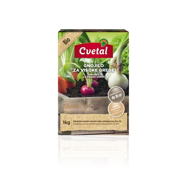 GNOJILO ZA PRIDELAVO CVETAL ORGANSKO ZA VISOKE GREDE 1KG