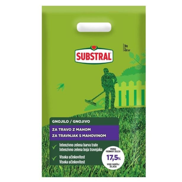 GNOJILO ZA TRATO SUBSTRAL STOP MAH 17.5% ŽELEZA 3.5 KG