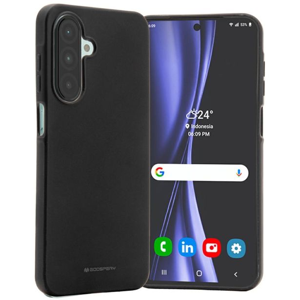 GOOSPERY SOFT FEELING SILIKONSKI OVITEK ZA SAMSUNG GALAXY A36 - ČRN