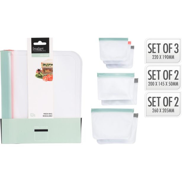 GOSPODINJSKA VREČKA EH VREČKE Z ZADRGO 3 DIMEN. ZA VEČKRATNO UPORABO