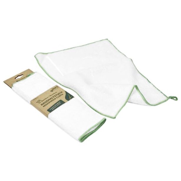 GOSPODINJSKA KRPA IZ BOMBAŽA PURO, BELE BARVE, 30X40 CM