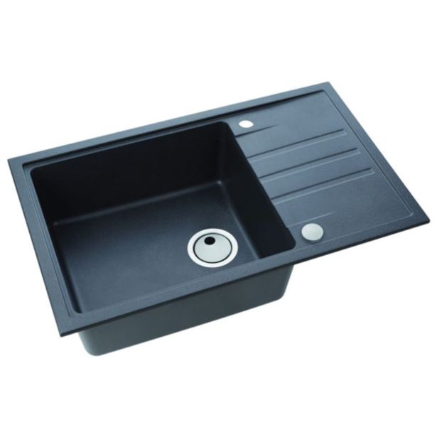 GRANITAL POMIVALNO KORITO ALVEUS INTERMEZZO 130 CARBON G91 780X480 MM