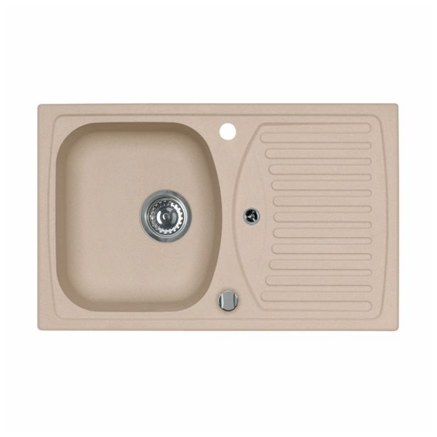 GRANITAL POMIVALNO KORITO ALVEUS RECORD 30 G55 P-U BA1 BEIGE 780X480 MM