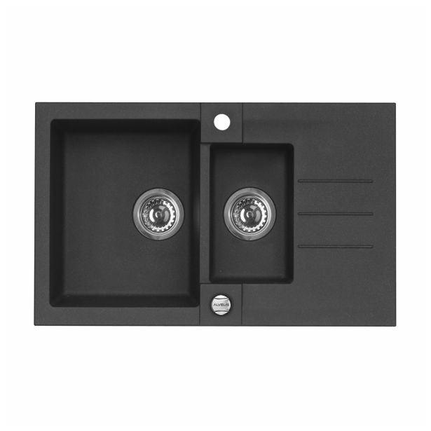 GRANITAL POMIVALNO KORITO ALVEUS ROCK 70, G91 CARBON 780X480 MM