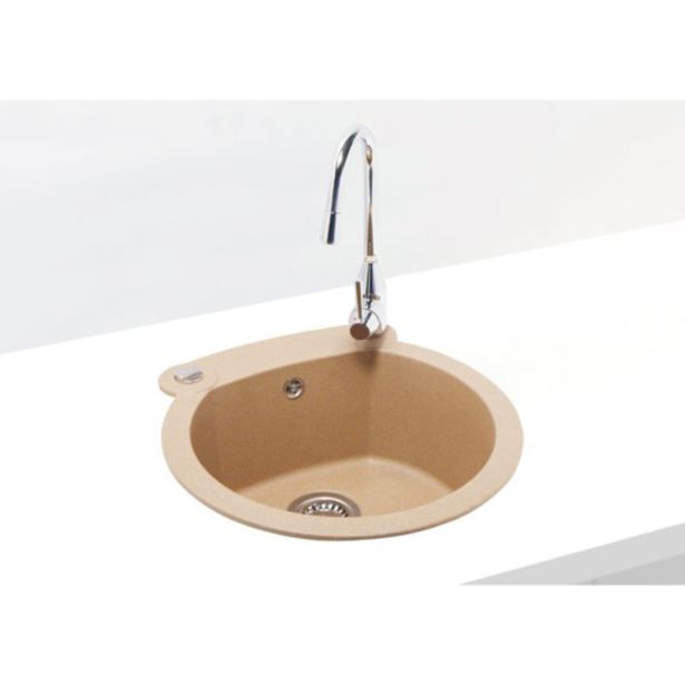 GRANITAL POMIVALNO KORITO ALVEUS ROLL 10, BEIGE-G55 FI 510 MM