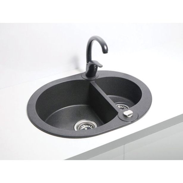 GRANITAL POMIVALNO KORITO ALVEUS ROLL 80, CARBON-G91 595X475 MM