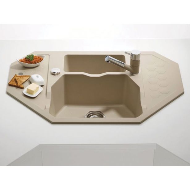 GRANITAL POMIVALNO KORITO ALVEUS SENSUAL 60, PEBBLE-G02M 900X610 MM