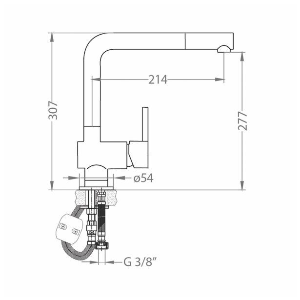 GRANITAL POMIVALNO KORITO ALVEUS SET GRAMER, G55 BEIGE ROCK 130 + AZETA P