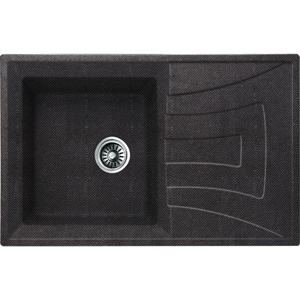 GRANITAL POMIVALNO KORITO INTER CERAMIC ICGS 8104 ČRNO