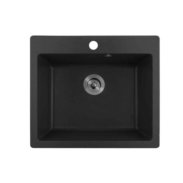 GRANITAL POMIVALNO KORITO INTER CERAMIC ICGS 8304 ČRNO