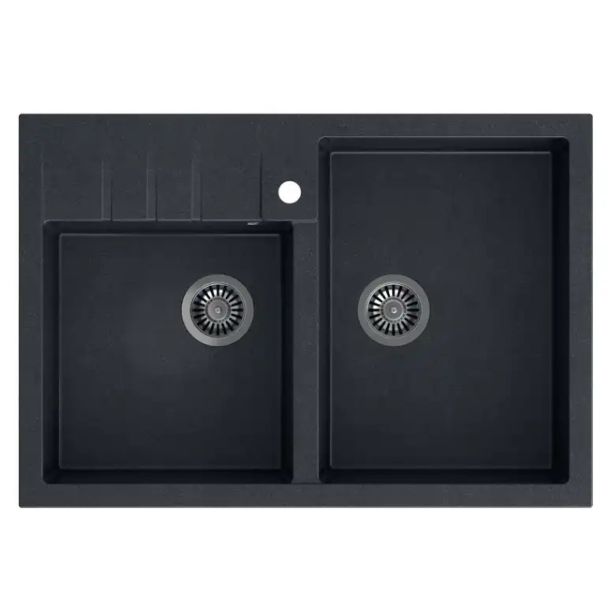 GRANITAL POMIVALNO KORITO QUADRON BILL 120 ČRN- SREBRN