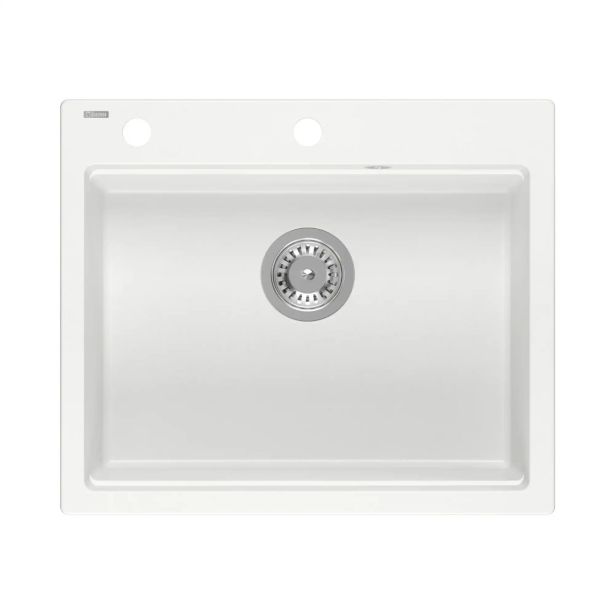 GRANITAL POMIVALNO KORITO QUADRON KURT 110 + MAGGIE BELA SET Z ARMATURO