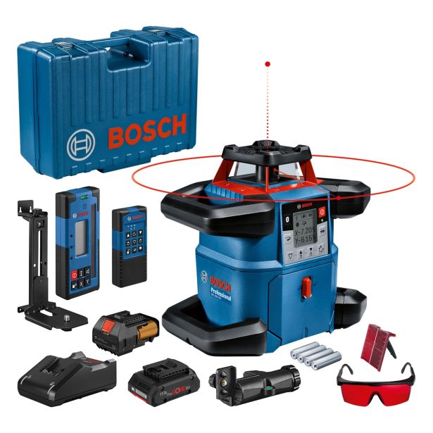 ROTACIJSKI LASER BOSCH GRL 600 CHV PROFESSIONAL Z LASERSKIM SPREJEMNIKOM LR 50 + RB 60 + WM 6