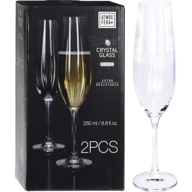 KOZAREC ZA PENEČE VINO, SET 2/1, KRISTALIN