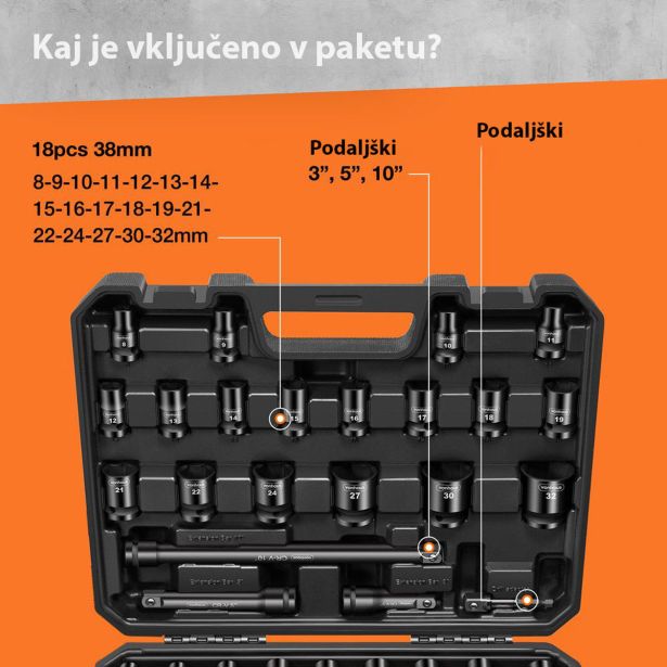 GRT NASADNIH KLJUČEV VONHAUS KOMPLET 40 KOS