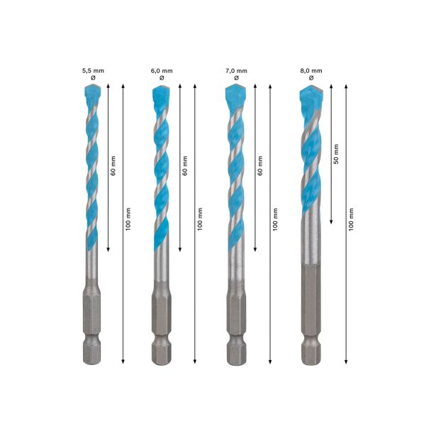 GRT. VEČNAMENSKIH SVEDROV BOSCH 4-5-6-6-8 MM 5 DELNA HEX-9
