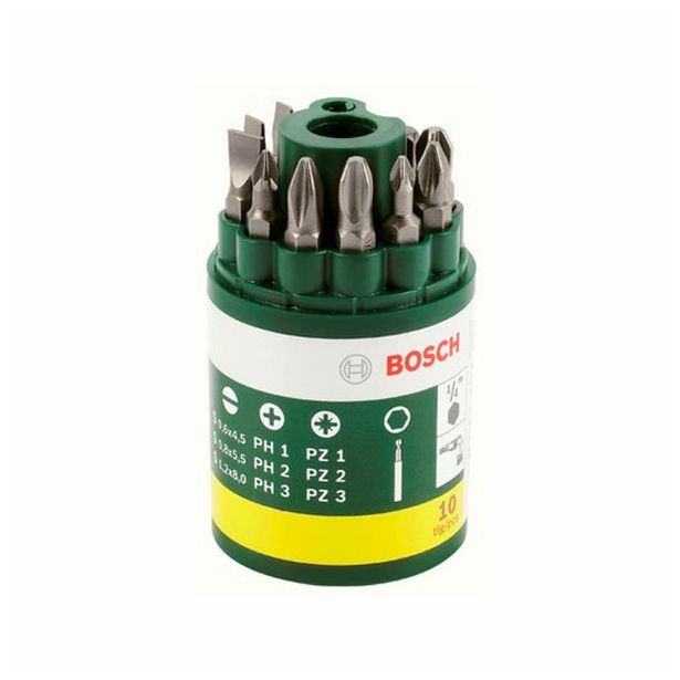 GRT VIJAČNIH NASTAVKOV BOSCH 10 DELNA V VALJU