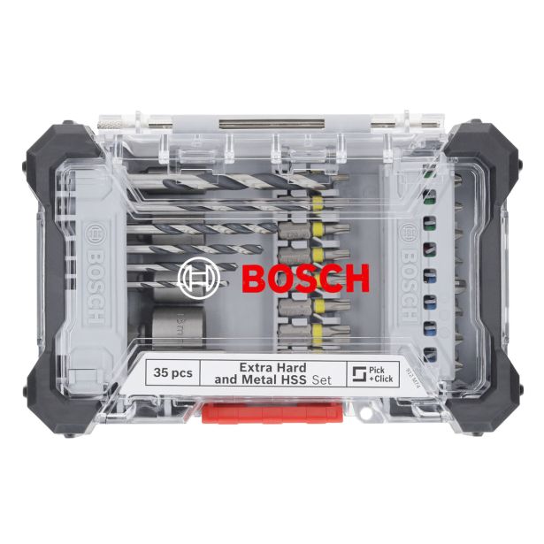GRT VIJAČNIH NASTAVKOV BOSCH 35-DELNI KOMPLET EXTRA HARD. METAL HSS.