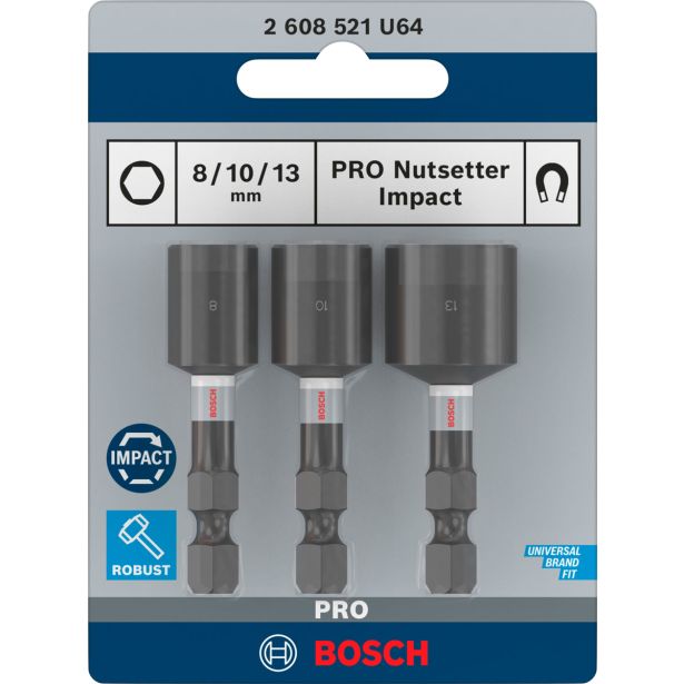 GRT VIJAČNIH NASTAVKOV BOSCH 8 X 50.10 X 50.13 X 50 MM 3 KOS