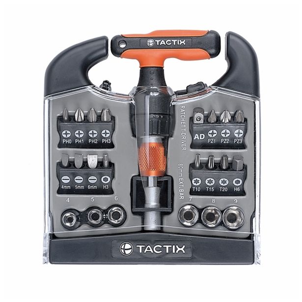 GRT VIJAČNIH NASTAVKOV TACTIX 24 DELNA T ROČAJ Z RAGLJO