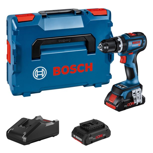 AKUMUL. UDARNI VRTALNIK BOSCH PROFESSIONAL GSB 18V-90 C 2X 18V 4AH; KOVČEK