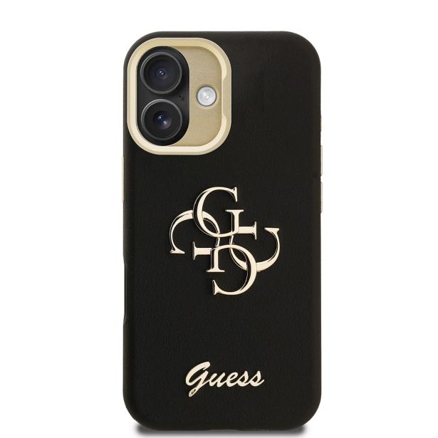 GUESS CAM STAND GUHCP16SPCS4GSK OVITEK ZA IPHONE 16 S STOJALOM - ČRN