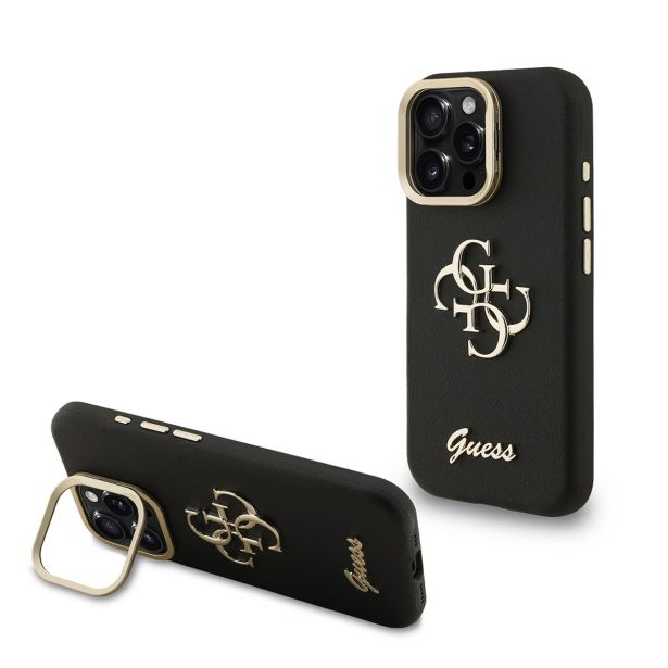 GUESS CAM STAND GUHCP16XPCS4GSK OVITEK ZA IPHONE 16 PRO MAX S STOJALOM - ČRN
