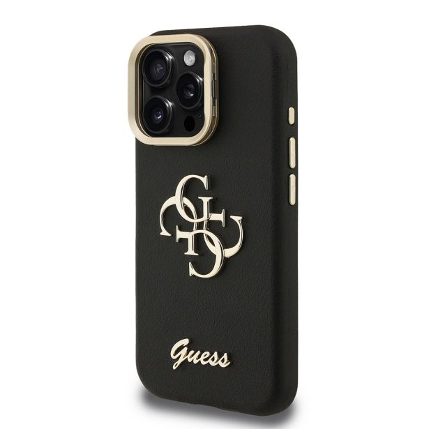 GUESS CAM STAND GUHCP16XPCS4GSK OVITEK ZA IPHONE 16 PRO MAX S STOJALOM - ČRN